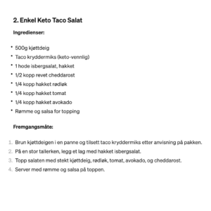 Enkel Keto Tacosalat